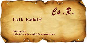 Csik Rudolf névjegykártya